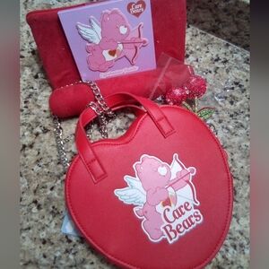 Care Bear Heart Shaped Purse & Eye Shadow Palette